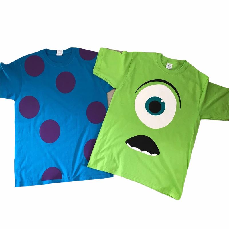 Pkt 3 Playeras Monster Inc Familia Sully Mike Wazowski