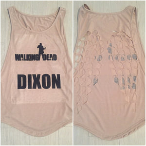 Playera The Walking Dead Sexy Dama Alas Espalda Dixon Zombie