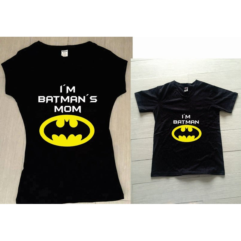 Pkt Playeras Batman Mama Dia De Las Madres Personalizadas