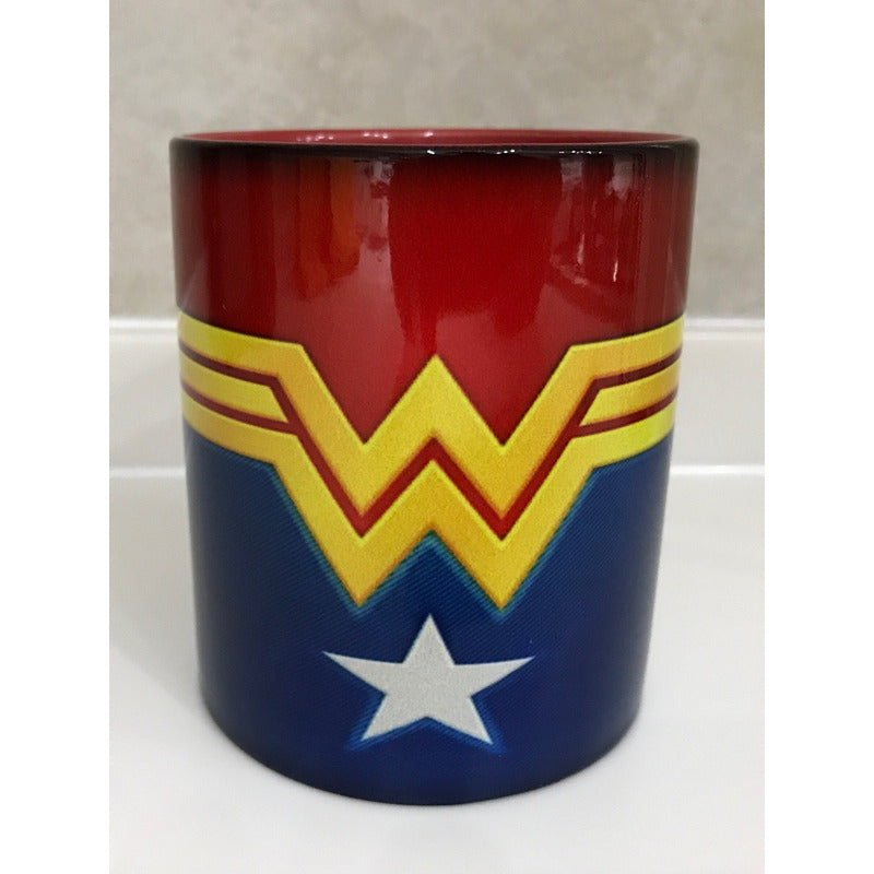 Pkt 10 Tazas Mujer Maravilla Wonder Woman Rojo
