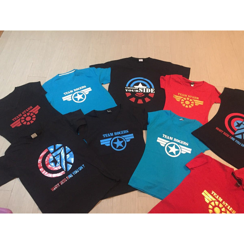 Playera Mujer Civil War Team Stark Ironman