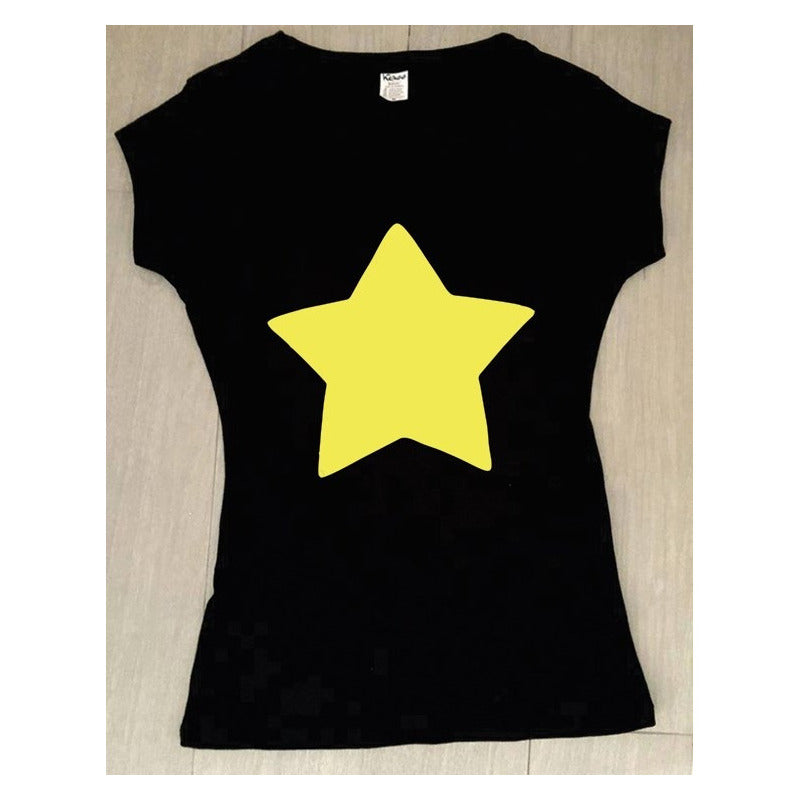 Playera Steven Universe Negro Cosplay Dama/ Unisex/ Infantil