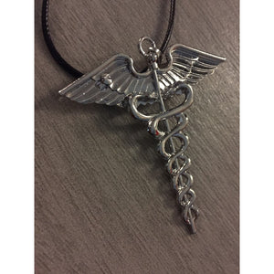 Replica Collar Broche Símbolo Medicina Dios Hermes Percy Jackson