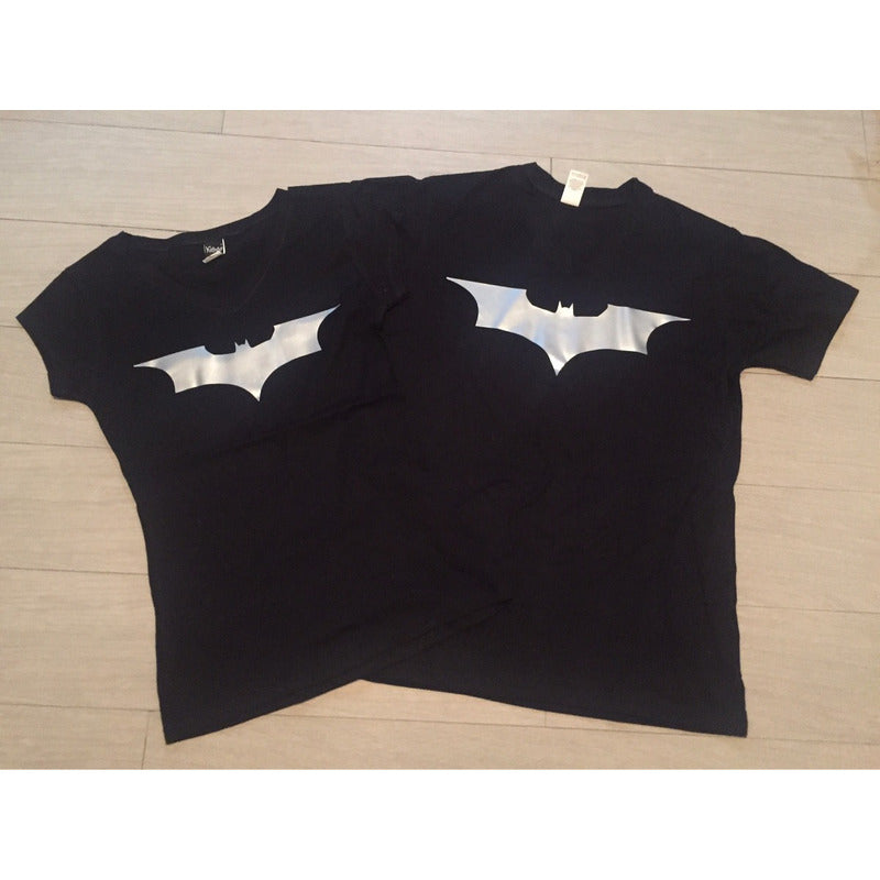 Pkt Playeras Batman Plata Pareja Novios San Valentín