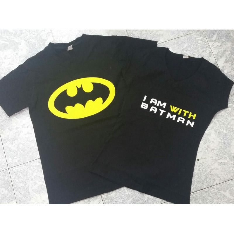 Pkt Playeras Batman Pareja Novios San Valentin