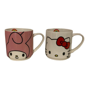 Set Hello Kitty Sanrio 4 Tarros Apilables 4 Personajes Keroppi My Melody 330 ml Tazas Ceramica