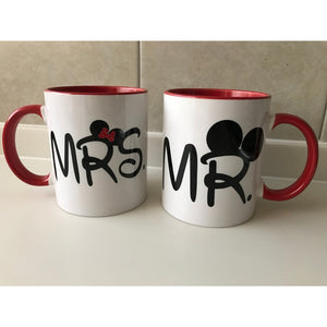 Pkt Mickey Mr & Mrs Tazas Corazon Novios Pareja San Valentin