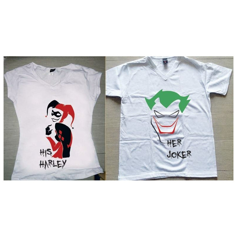 Pkt Playeras Pareja Joker & Harley Quinn Novios San Valentin
