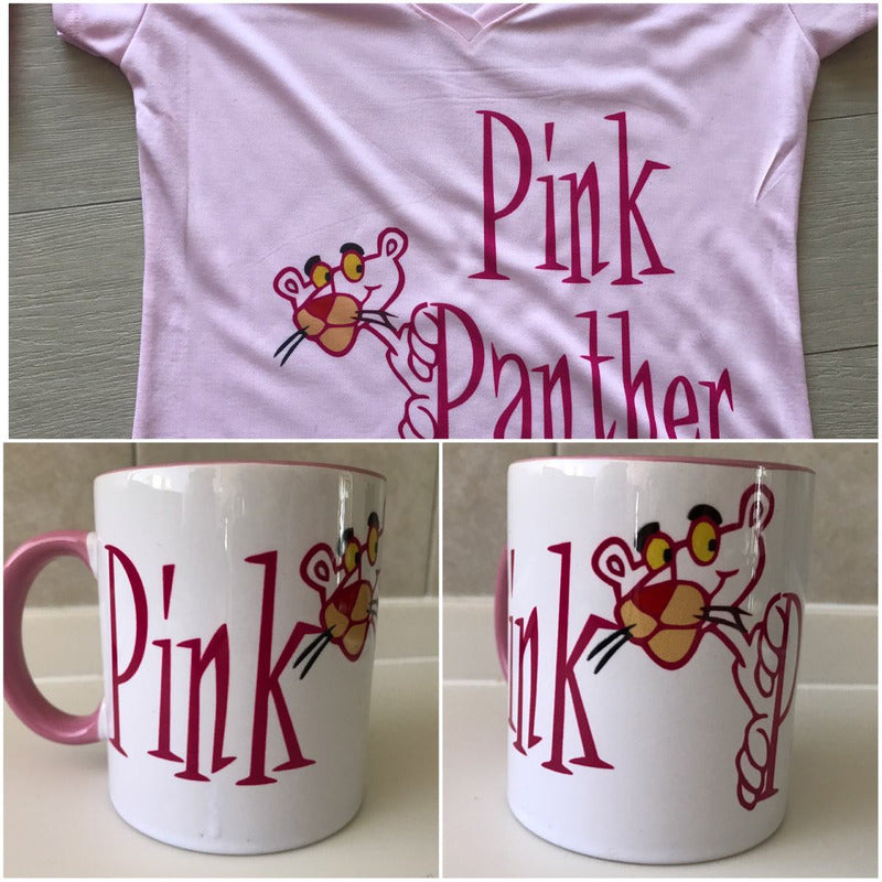 Pkt Pink Panther Playera Y Taza La Pantera Rosa