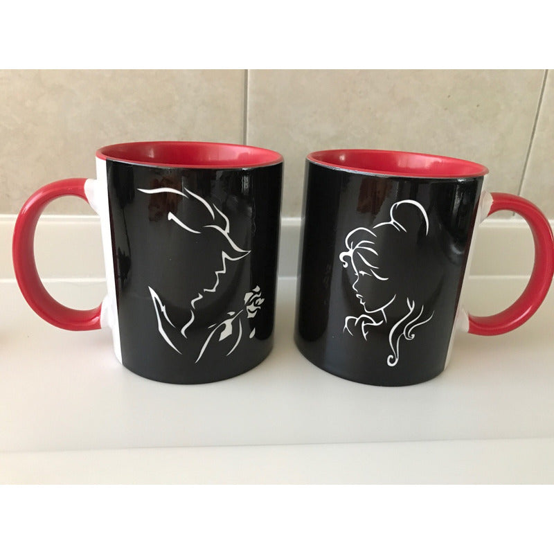 Pkt 2 Playeras Y 2 Tazas Bella Y Bestia