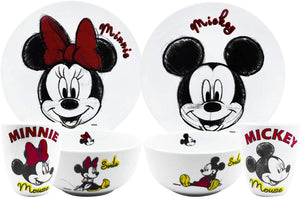 Vajilla Porcelana Disney Mickey & Minnie Mouse 12pz