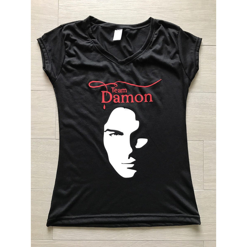 Damon Salvatore The Vampire Diaries Playera Negra