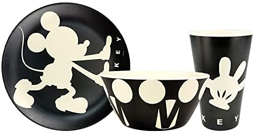 Mickey Mouse Vajilla Ecologica De Bambú Disney Colección 12 Piezas Para 4 personas