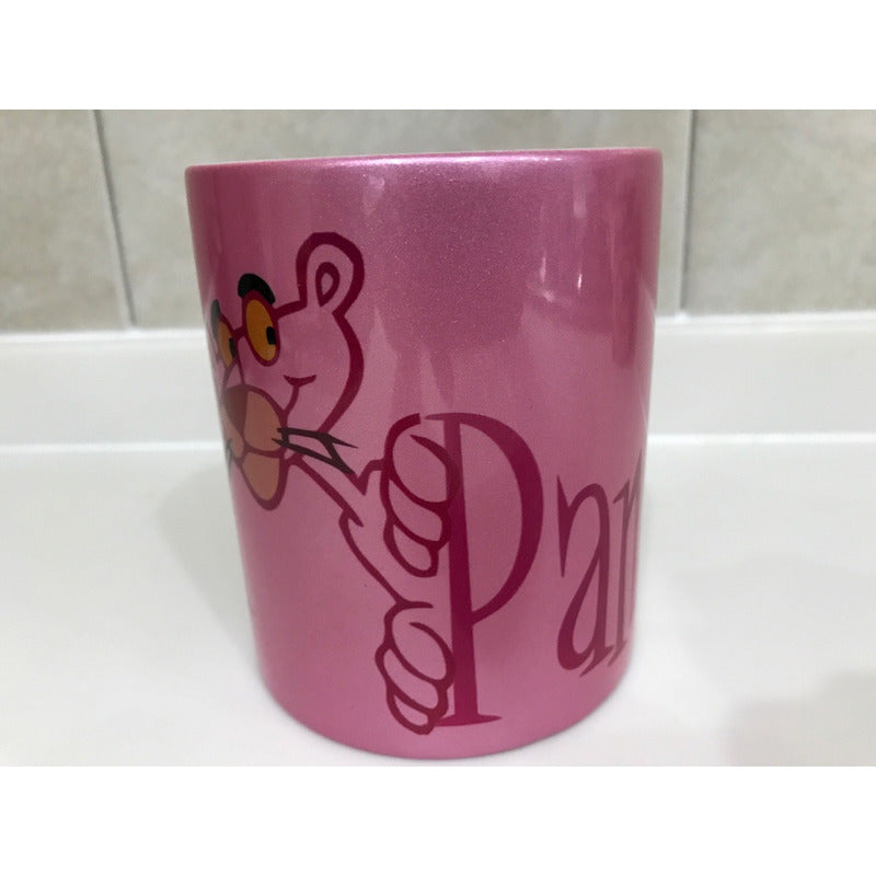 Pantera Rosa Taza De Ceramica Metalizada