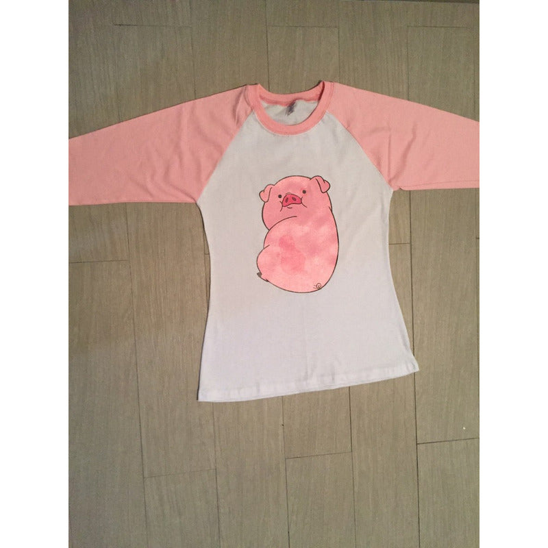 Playera Gravity Falls Pato Dama Manga 3 / 4