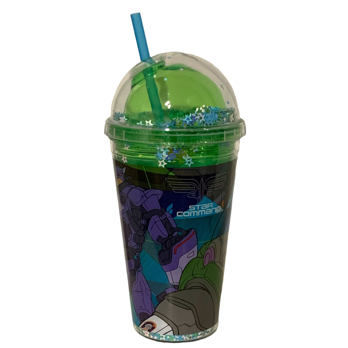 Buzz Lightyear Vaso Doble Pared Reutilizable C Popote