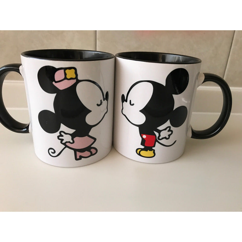 Pkt Tazas Mickey Y Minie Beso San Valentin Novios Pareja