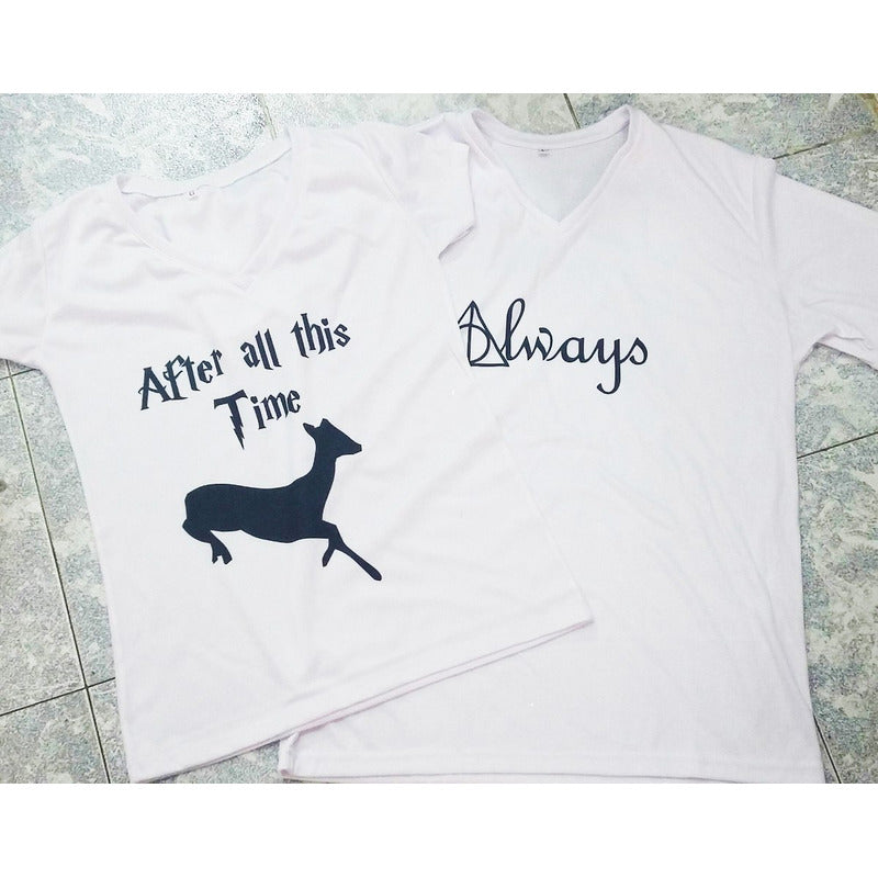 Pkt Playeras Harry Potter Pareja Novios San Valentin Always