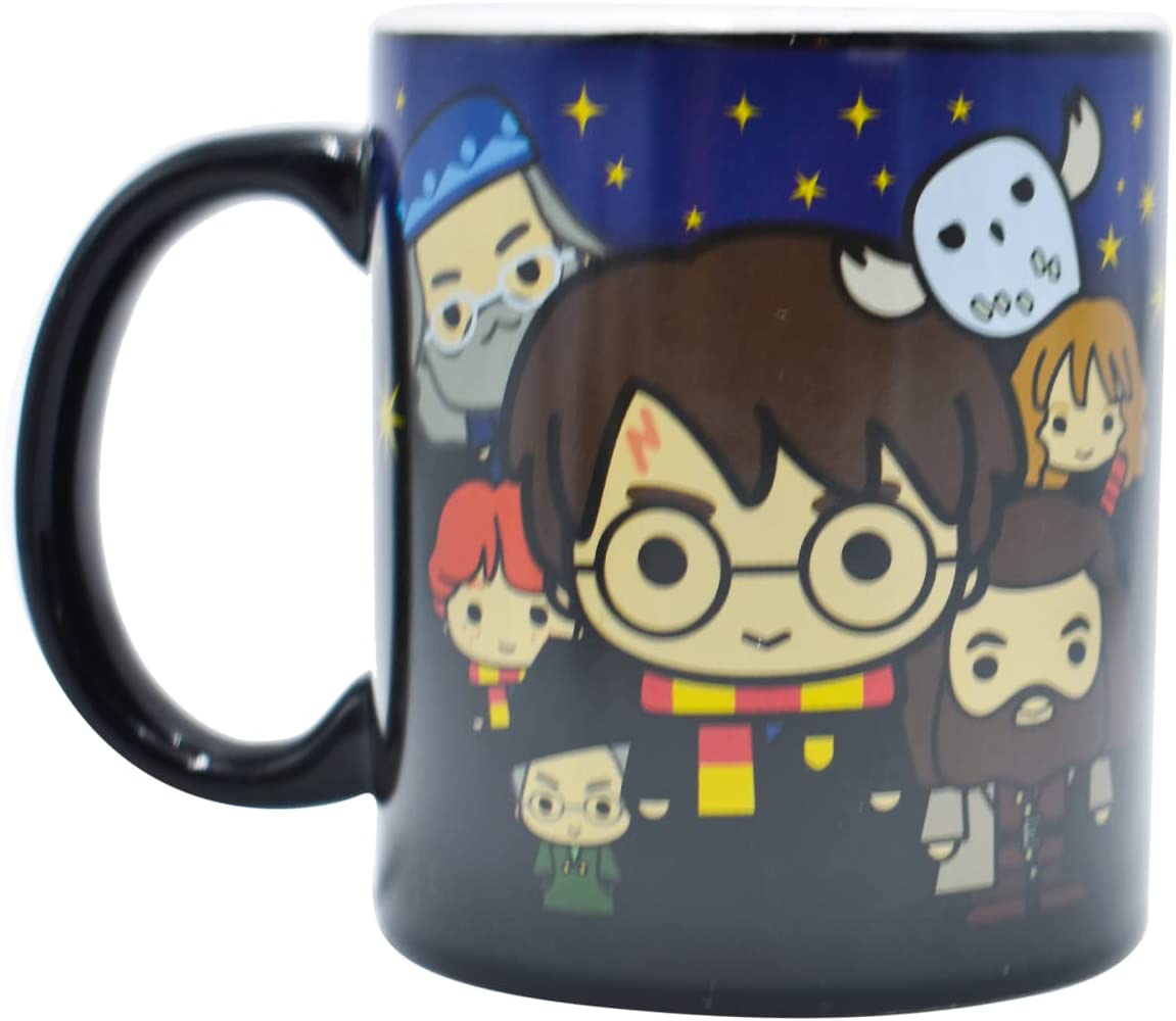 Taza Harry Potter Personajes con Caja 325 ml Tarro Dumbledore Hermione Ron Hagrid Hedwig