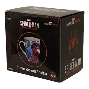 Spiderman Tarro Marvel Gamers Avengers El Hombre Araña Taza Grande para Café de Cerámica con Caja de Regalo 500ml