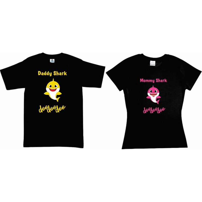 Pkt Baby Shark 2 Playeras Familia Mama Hijos Personaliza Ngr