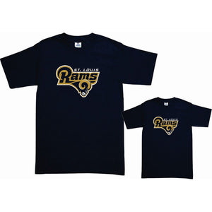 Pkt 2 Playeras Rams Tipo Nfl Papa E Hijo Los Angeles Mod 2