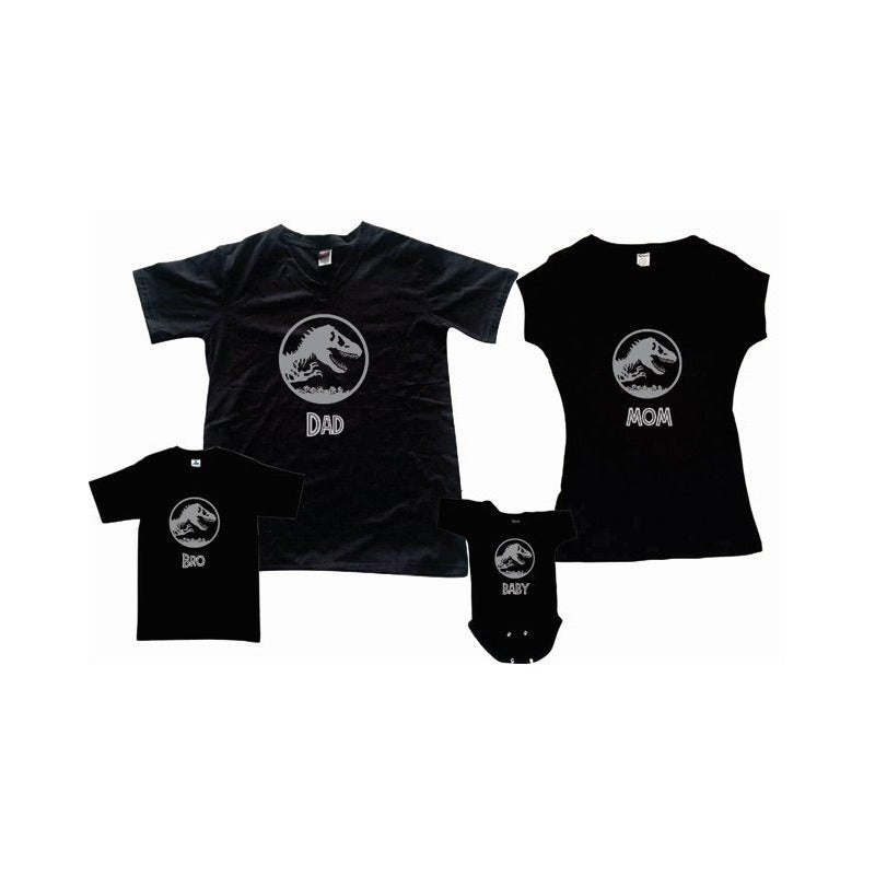 Pkt 9 Playeras Mundo Jurasico Familia Evento Fiesta