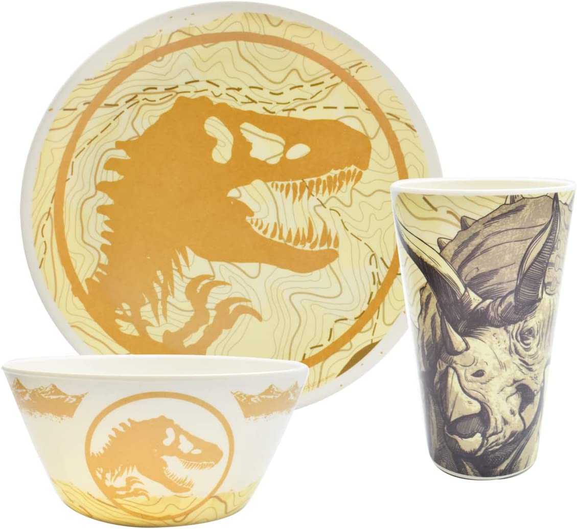 Jurassic Park Vajilla Bambu 12 piezas para 4 personas Jurrasic World