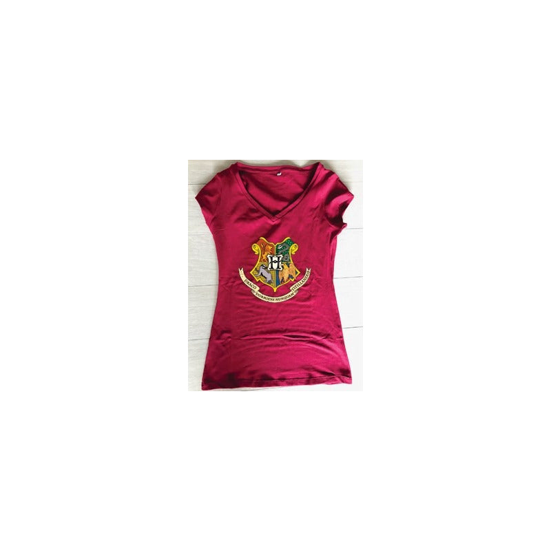 Playera Escudo De Hogwarts Vino