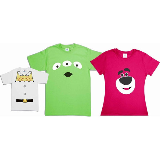 Pkt 3 Playeras Toy Story Marciano Lotso Jessie Familia