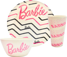 Cargar imagen en el visor de la galería, Vajilla Barbie de Bambu para 4 persona 12 piezas en total
