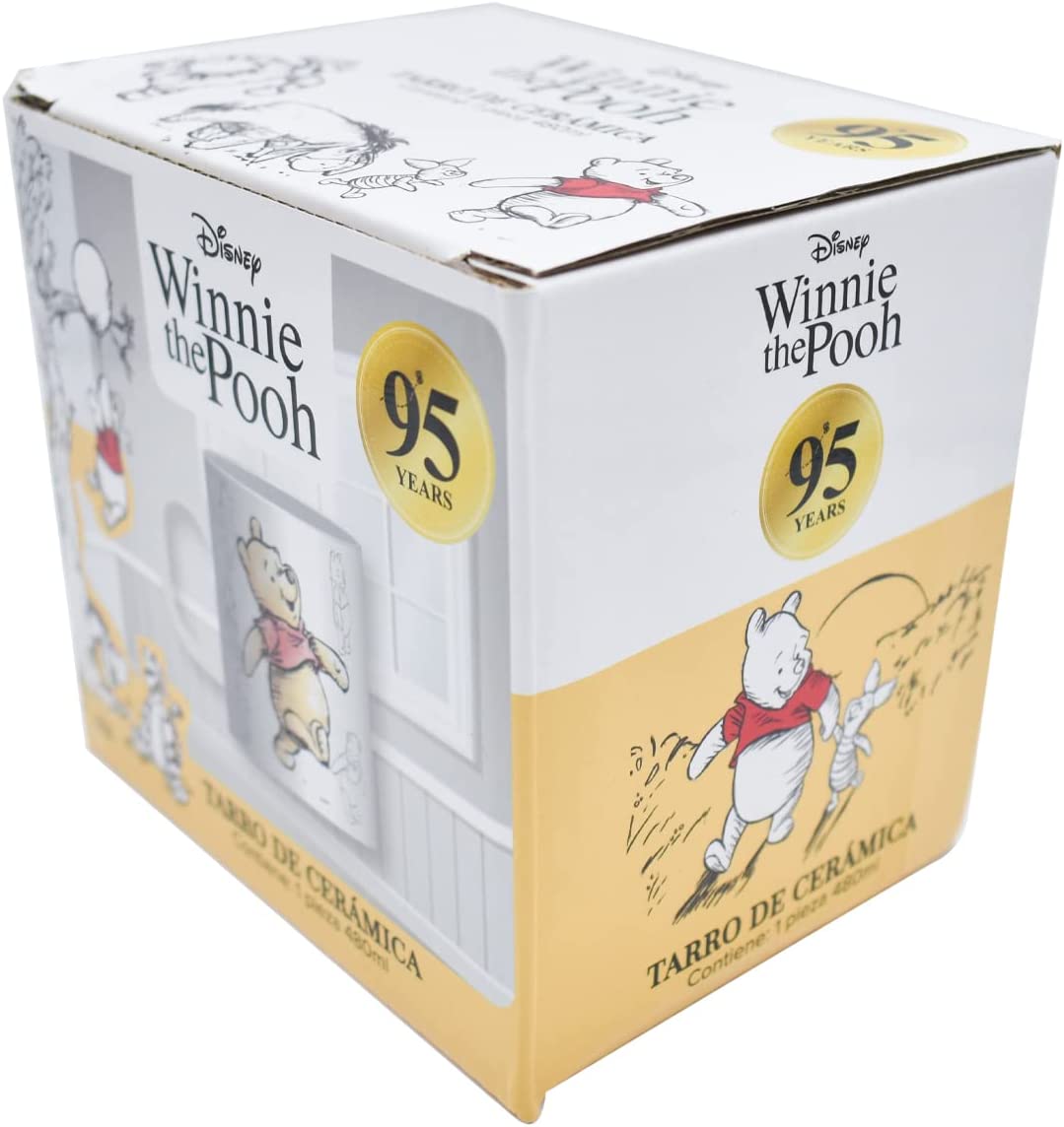 Winnie Pooh Taza edicion 95 aniversario Ceramica 480 ml con caja de regalo