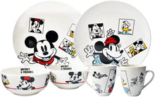 Cargar imagen en el visor de la galería, Vajilla Porcelana Disney Mickey, Minnie &amp; Friends Retro 12pz
