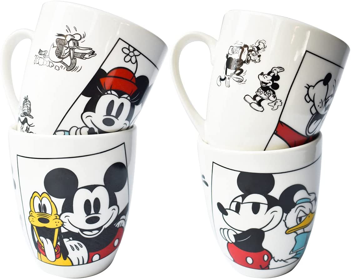 Vajilla Porcelana Disney Mickey, Minnie & Friends Retro 12pz