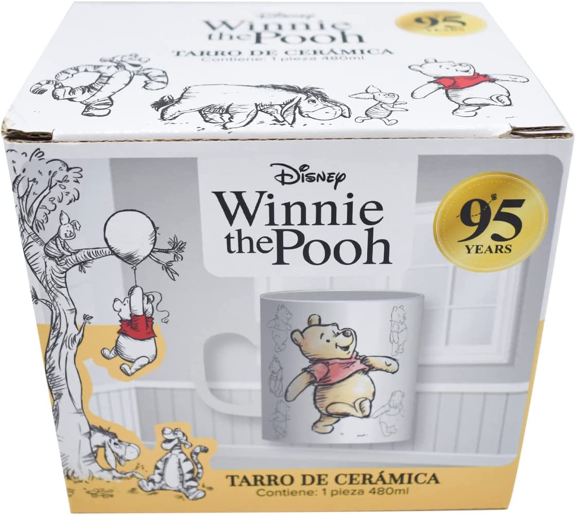 Winnie Pooh Taza edicion 95 aniversario Ceramica 480 ml con caja de regalo