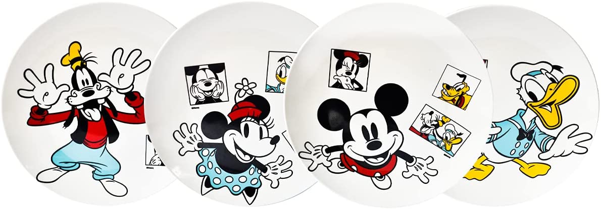 Vajilla Porcelana Disney Mickey, Minnie & Friends Retro 12pz