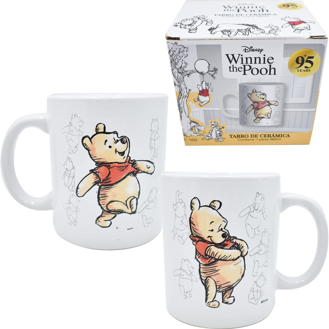 Winnie Pooh Taza edicion 95 aniversario Ceramica 480 ml con caja de regalo
