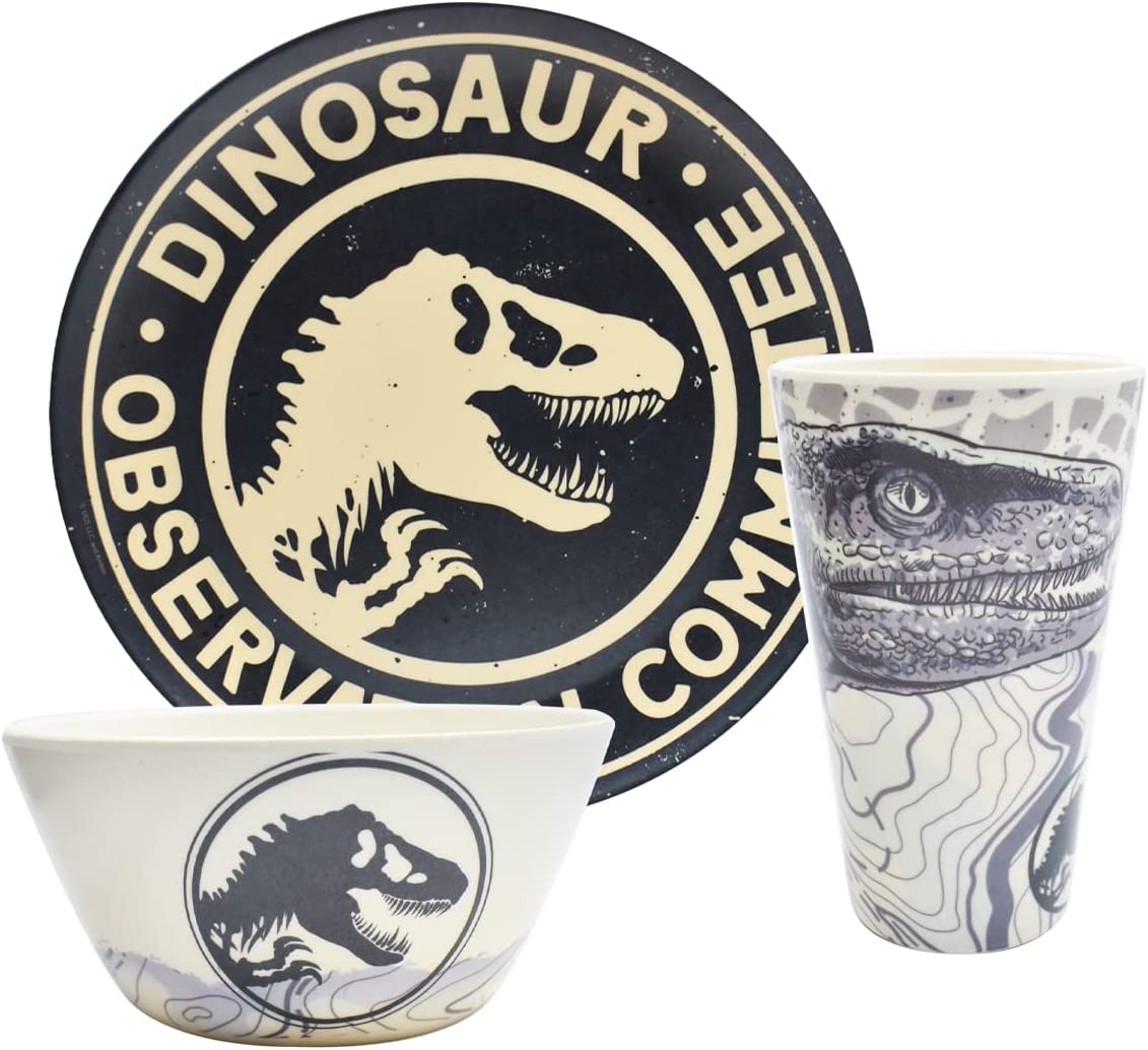 Jurassic Park Vajilla Bambu 12 piezas para 4 personas Jurrasic World