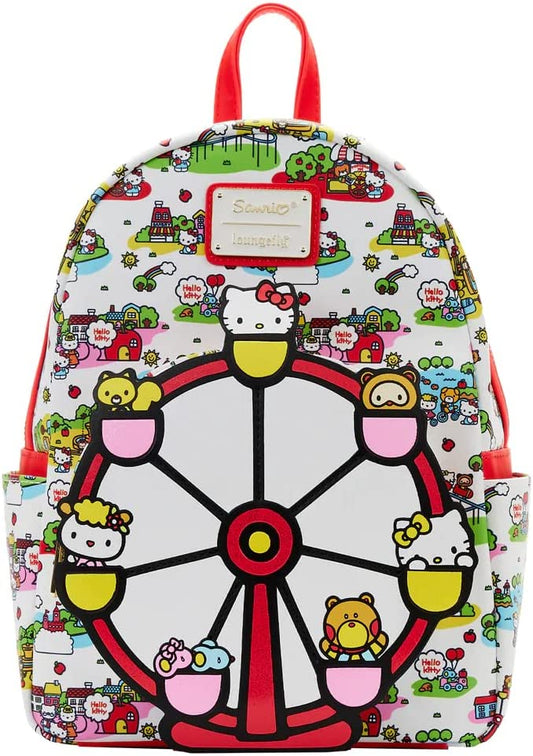 Hello Kitty Loungefly Sanrio Rueda de la fortuna Bolso Mini Back Pack Mochila Bolsa