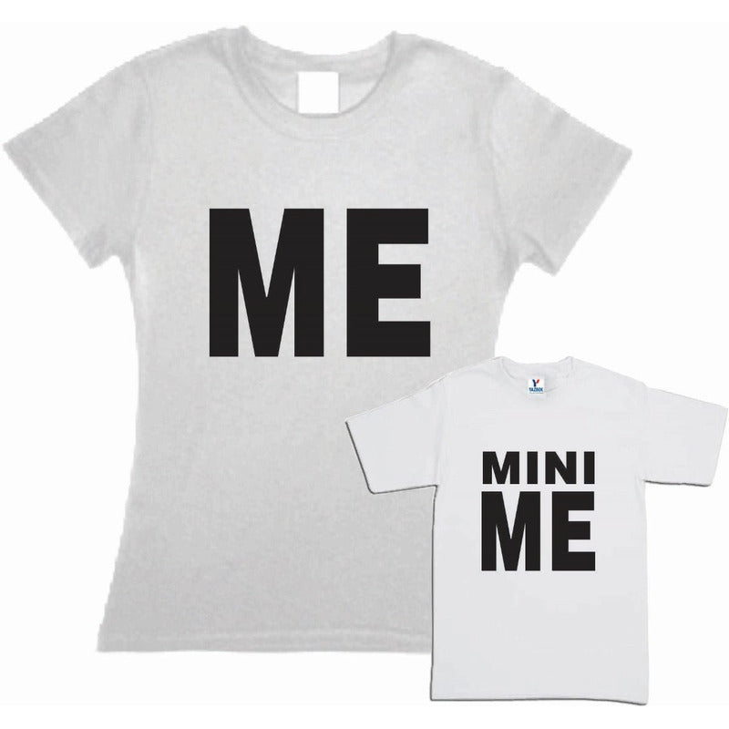 Pkt 2 Playeras Mini Me Dia Del Padre Hijo Papa O Mama