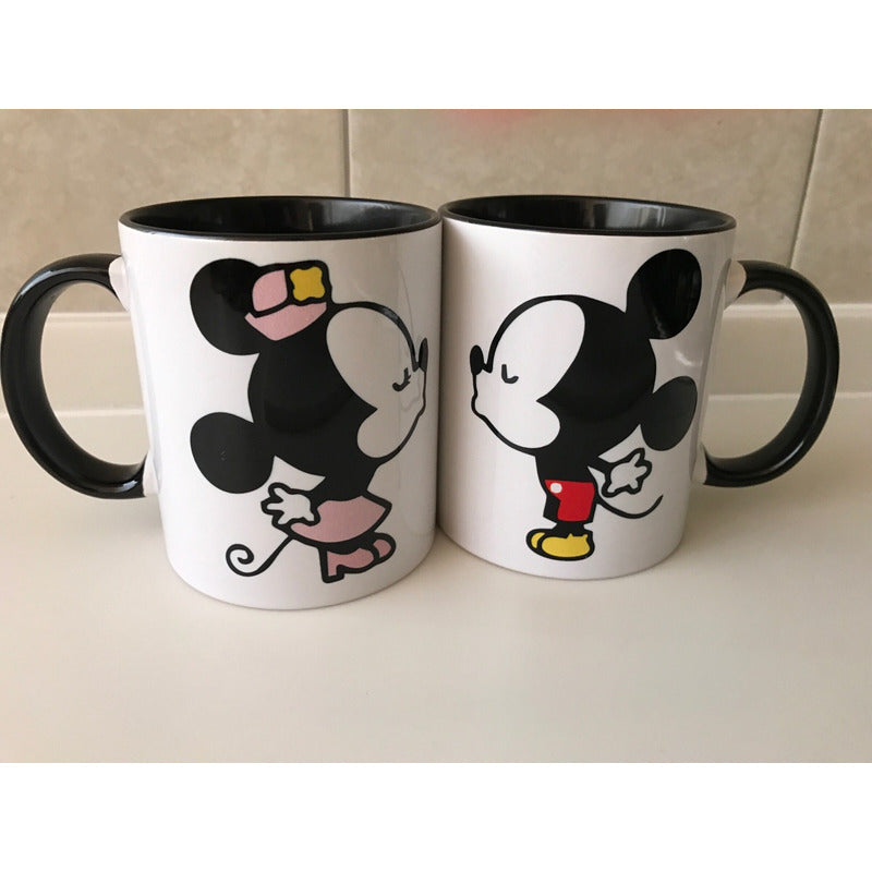 Pkt Tazas Mickey Y Minie Beso San Valentin Novios Pareja