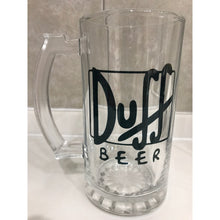 Cargar imagen en el visor de la galería, Tarro De Cerveza Duff Transparente Personalizado Simpson
