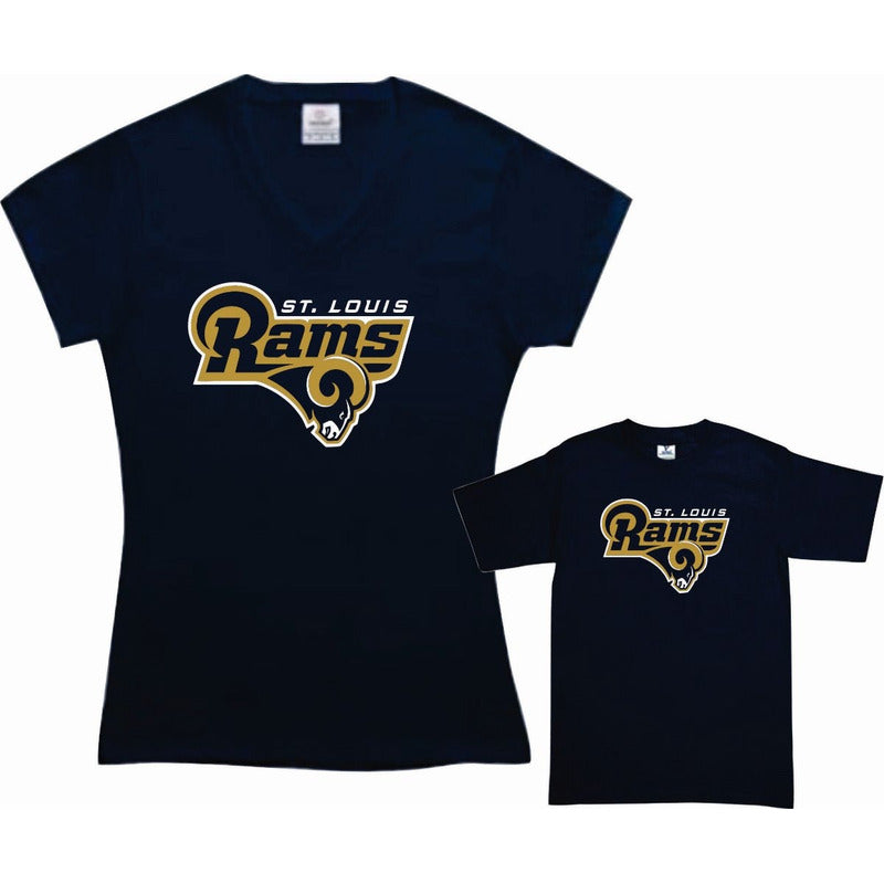 Pkt 2 Playeras Rams Tipo Nfl Mama E Hijo Los Angeles Mod 2