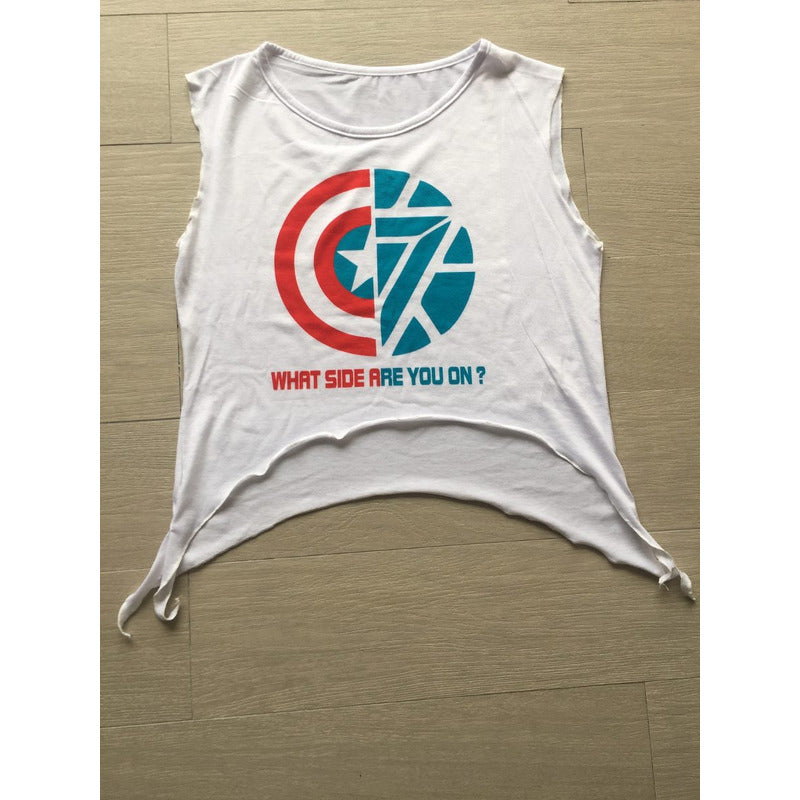 Playera Sexy Civil War Capitan America Ironman