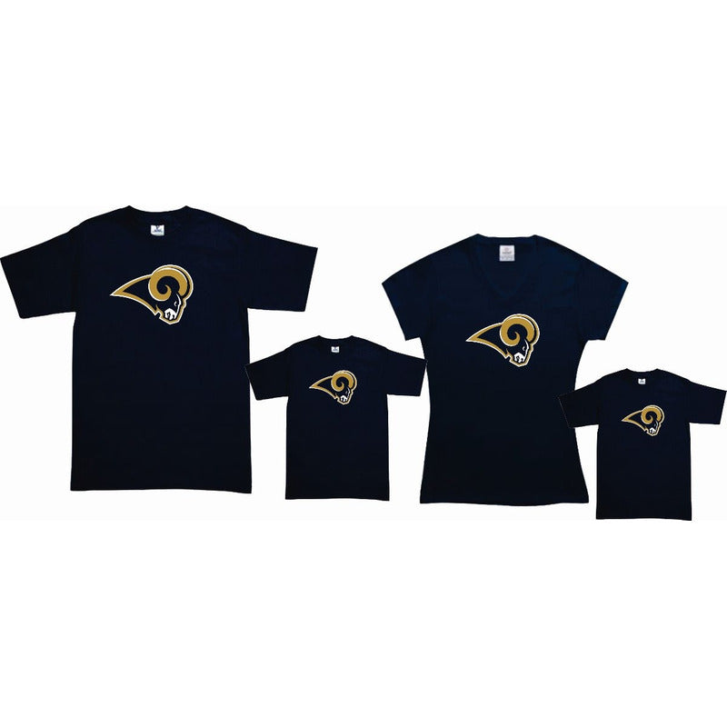Pkt 4 Playeras Rams Tipo Nfl Papa E Hijo Los Angeles Mod 1