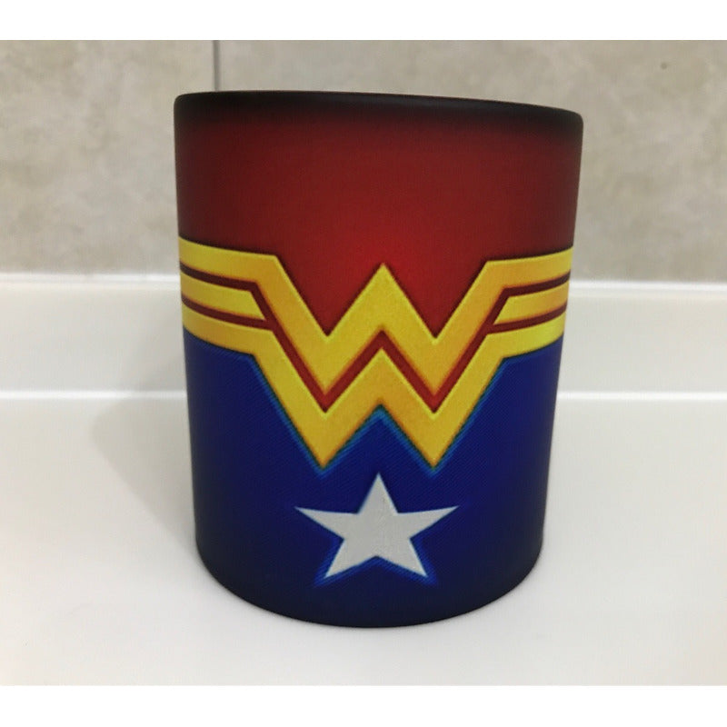 Taza Mágica Wonder Woman Mujer Maravilla Rojo Dc Comics