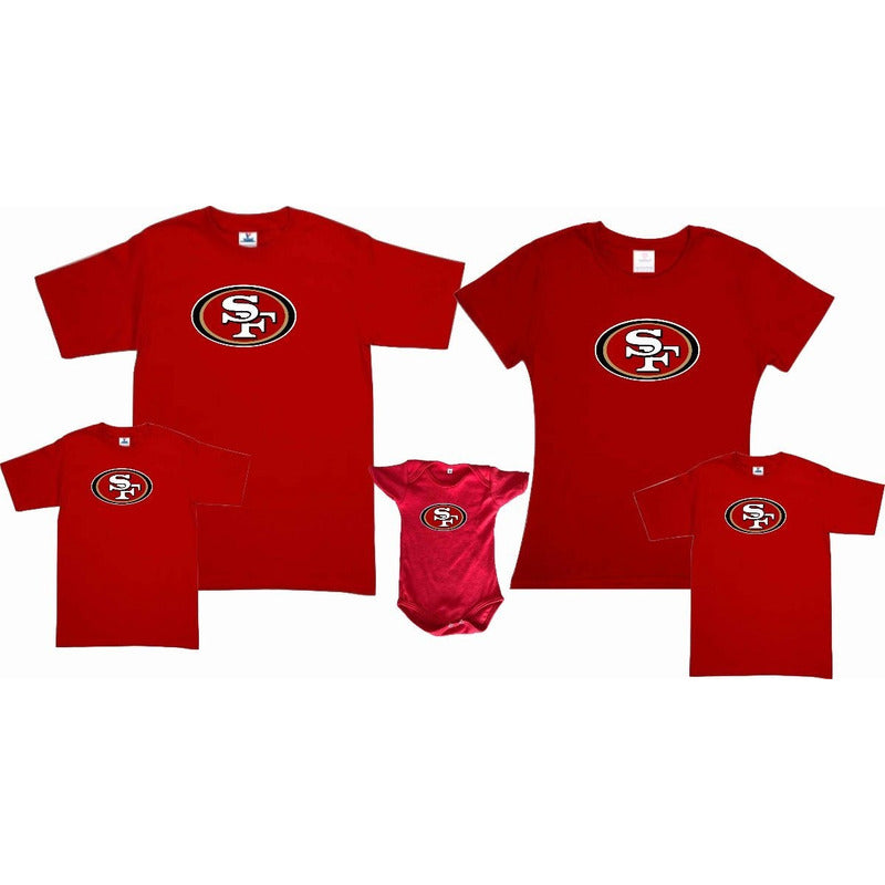 Pkt 5 Playeras 49ers San Francisco Tipo Nfl Familia