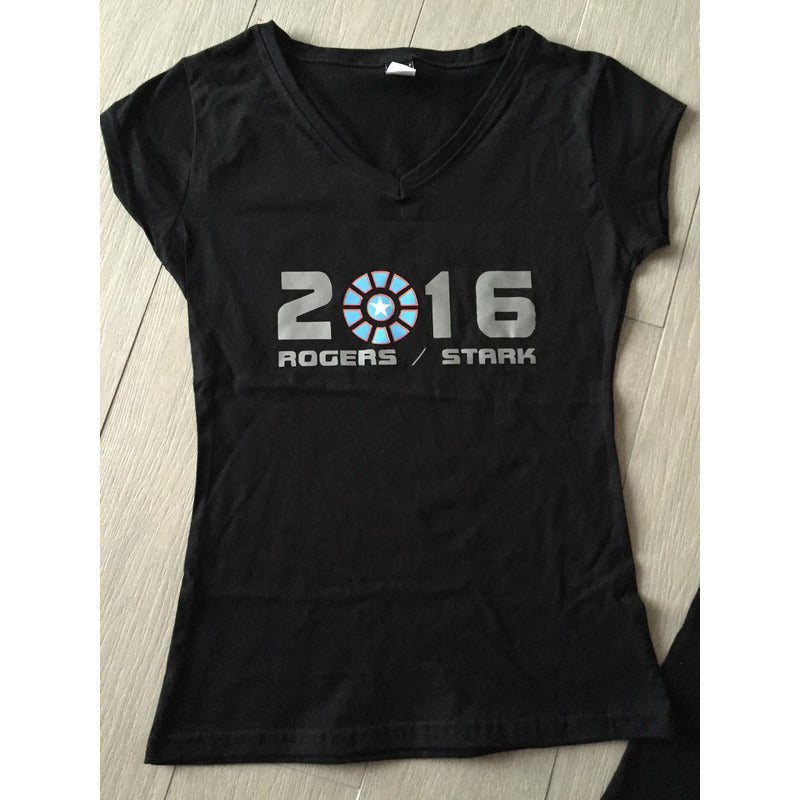 Playera Civil War Capitan America Ironman Reactor