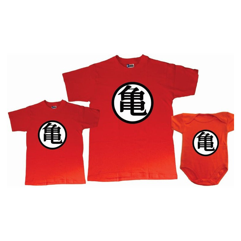 Dragon Ball Goku Pkt 4 Playeras Familia Frente Y Vuelta