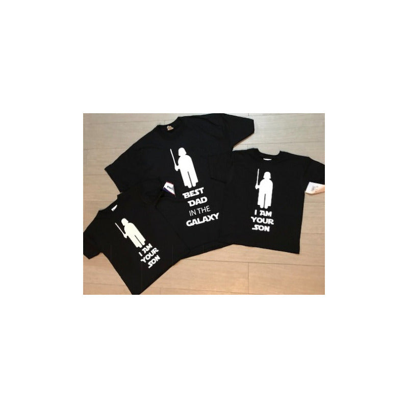 Star Wars Pkt 3 Playeras  1 Adulto, 2 Niños Padre E Hijos